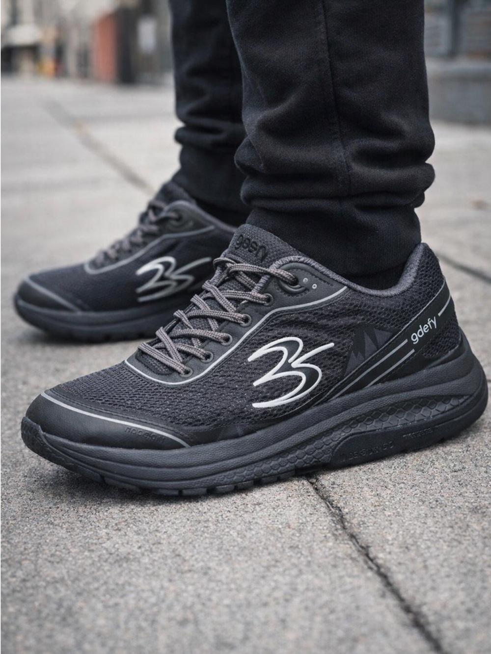 Gravity Defyer GDEFY Men’s 12 Black Walking Shoes Orthopedic Comfort